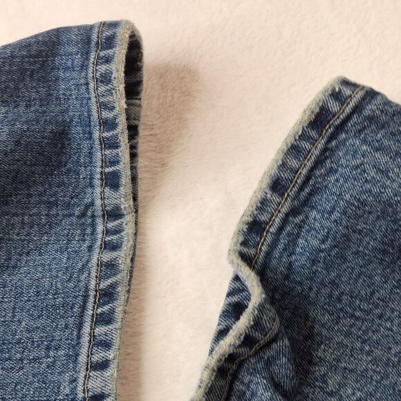 Maurices Womens Jr Size 15/16 Long Hipster Boot Stretch Distressed Medium Wash - Picture 14 of 16